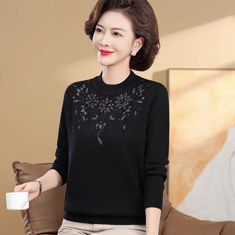 Women's Plus Velvet Thick Knit Sweater - Warm & Stylish Base Layer for Autumn/Winter