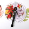 Elegant Foldable Chinese Hand Fan, Portable Plastic Craft Fan, Colorful Bird Flower Pattern Art Decor for Home Party