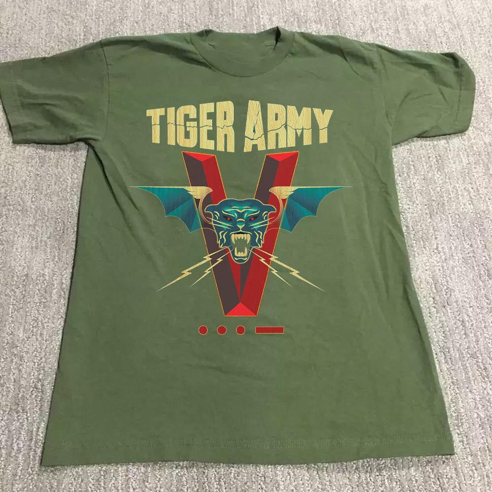 Rare Tiger Army V Album Poster Green Cotton All Size T-Shirt XL
