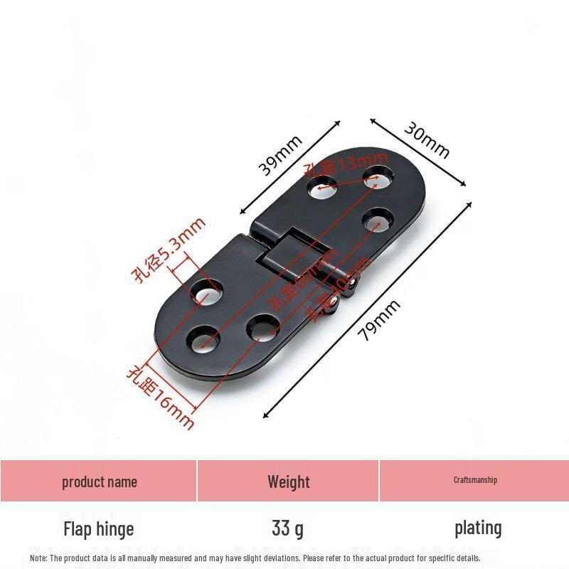 Stainless Steel Butterfly Flip-Top Dining Table Hinge