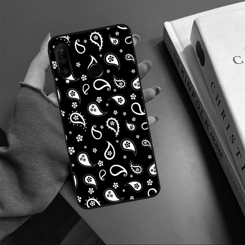 Paisley Bandana Hoesje Voor Huawei P40 P20 P30 Lite P60 Pro Nova 12i 12s 11i 10 9 SE 5T Y91 Y90 Y60 Y70 Y72 Y61