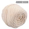 4 mm Baumwoll-Makramee-Seil, naturbeige, gedrehte Kordel, handgefertigt, 100 m