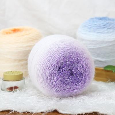 200g/ Roll Practical Gradient Color Wool Yarn Multicolor Handmade Crochet Yarn DIY Soft Yarn Ball for Hat Sweater