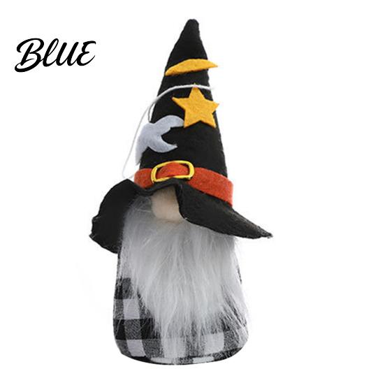 Halloween Party Ornaments Plush Gnome Decoration Spooky Witch Hat Swedish Tomte Elf Figurine Soft Fabric Collectibles Mini Scandinavian Dwarf