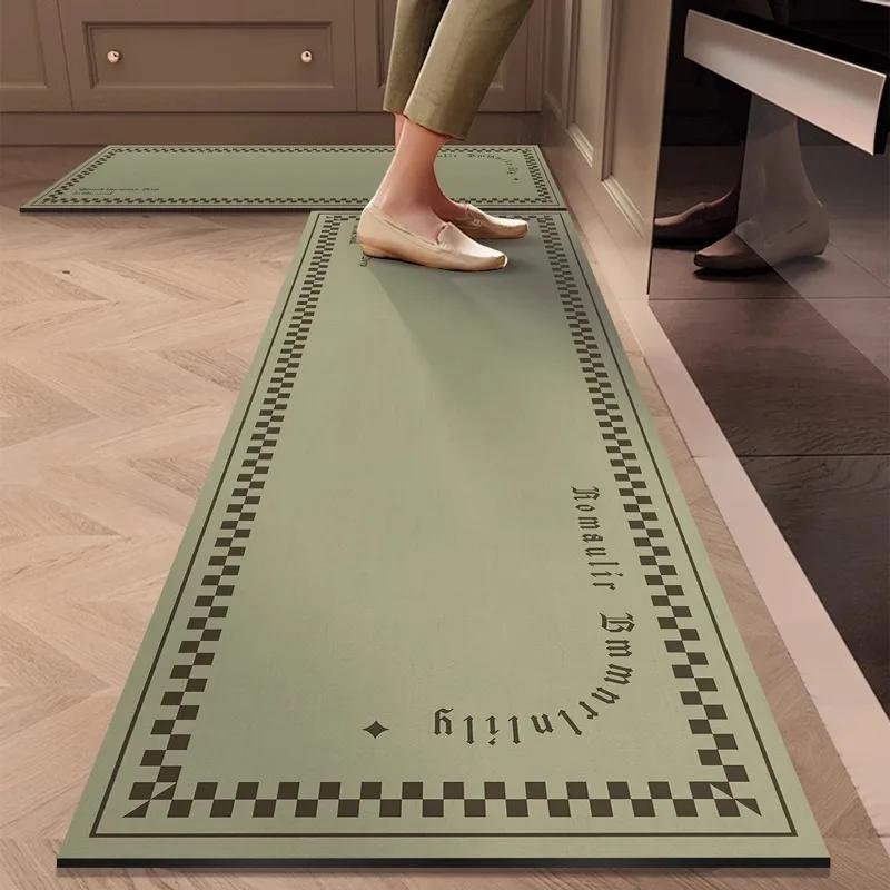 Modern Minimalist Kitchen Rug Non-Slip, Stain-Resistant Diatomaceous Earth Mat Absorbent Bathroom Door Mat Home Decor