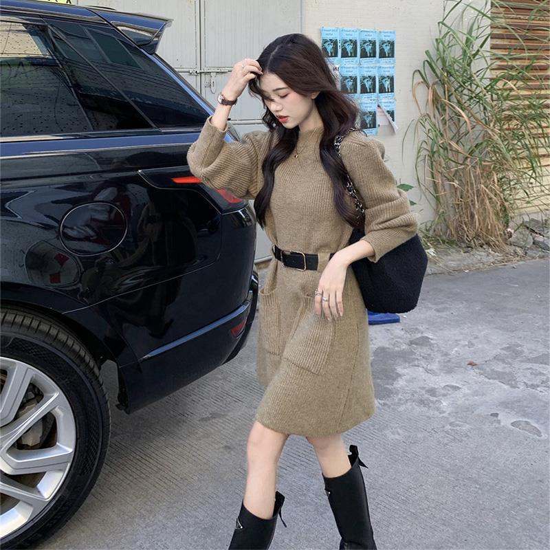 New Women's Milk Tea Style Dress Set - Elegant Fragrant Style