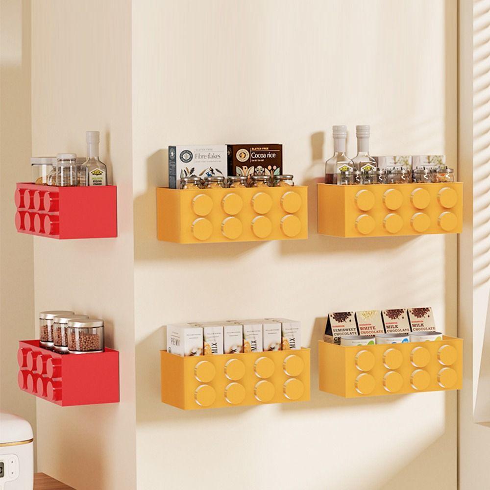 Plastic Block Storage Box Building Block Desk Organizer  Kitchen Supplies