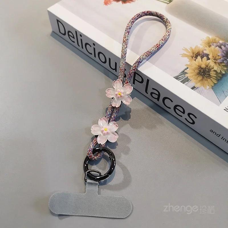 Mobile Lanyard Braided Wrist Cord Personalized Student Adjustable Length Portable Chain for Men and Women  Phone Strap  Charm