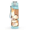 1PC Kitten Cat Drinking Milk Tea Print 750ml Color Plastic Sports Water Bottle Leakproof Flip Straw Lid Suitable for Sports Office Home Use