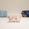 Kyoto Geibido Nishijin Ori Gold Brocade Cosmetic Pouch Japanese Pattern Made In Japan Fan Face (Black Navy)