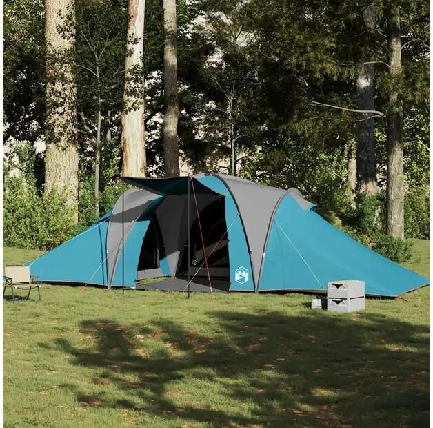 Vidaxl 6-person Blue Waterproof Dome Camping Tent