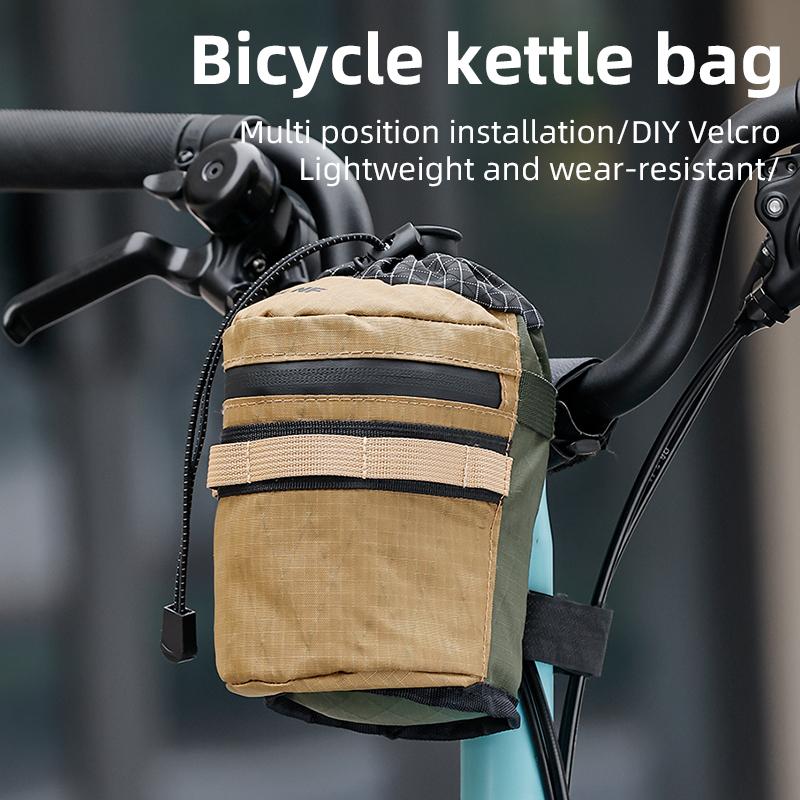 ESLNF High-Quality Bicycle Front Rack Water Bottle Bag - Retractable Cord Tightening Design Durable Cycling Storage Bag for Bike