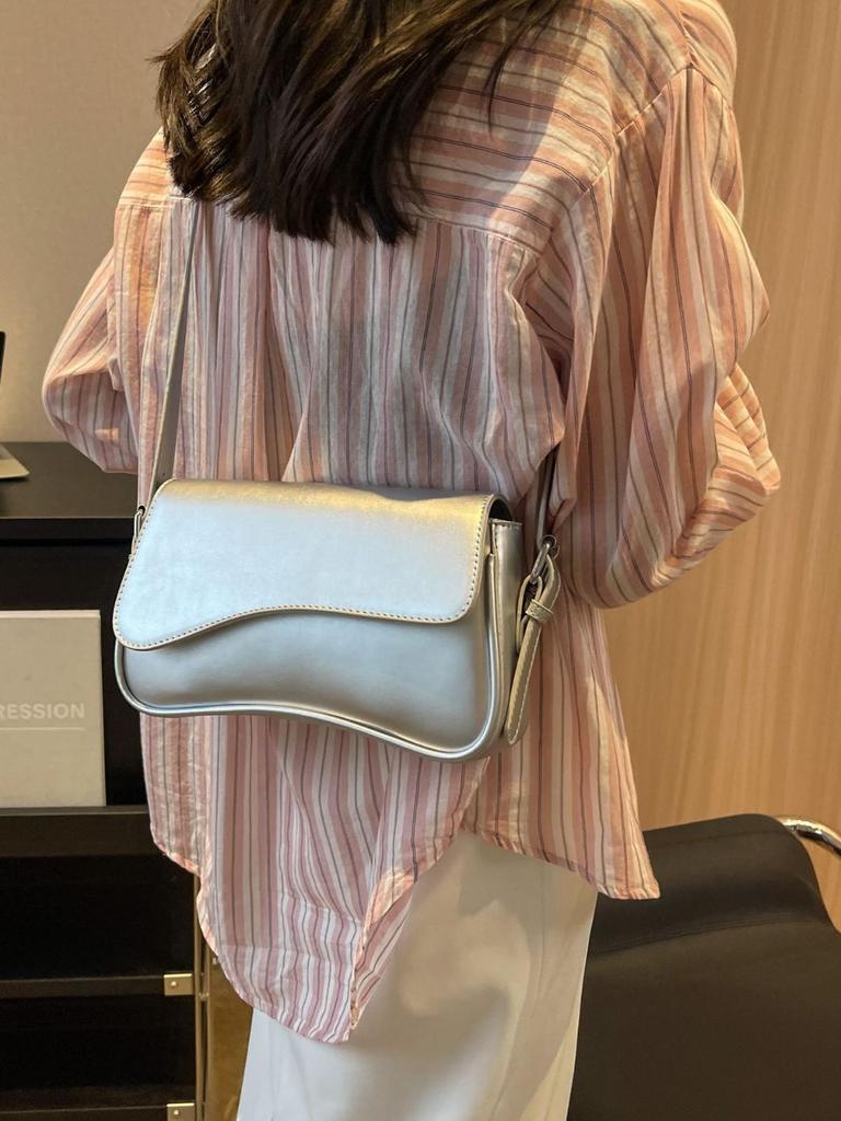 Vintage Torebka Crossbody w Stylu Hong Kong z Teksturowanej Skóry - Damska Modna 2025 Moda Koreańska