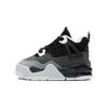 Новые кроссовки Air Jordan 4 с нескользящей износостойкой подошвой, средней высоты, для малышей, черные, для младенцев и малышей FV4538-002
