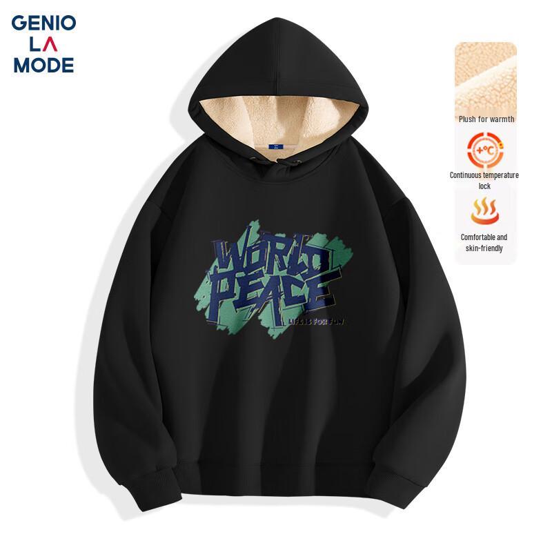 

GENIOLAMODE Men s Heavyweight Hooded Fleece Lined Sweatshirt 2XL