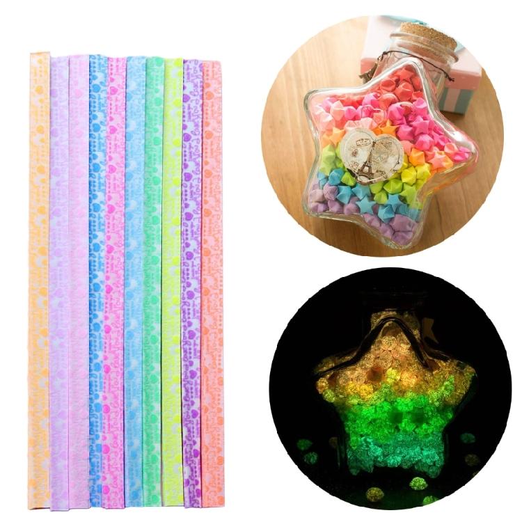 Double Sided Folding Star Paper Strips Decorations Folding Paper for Art Crafts