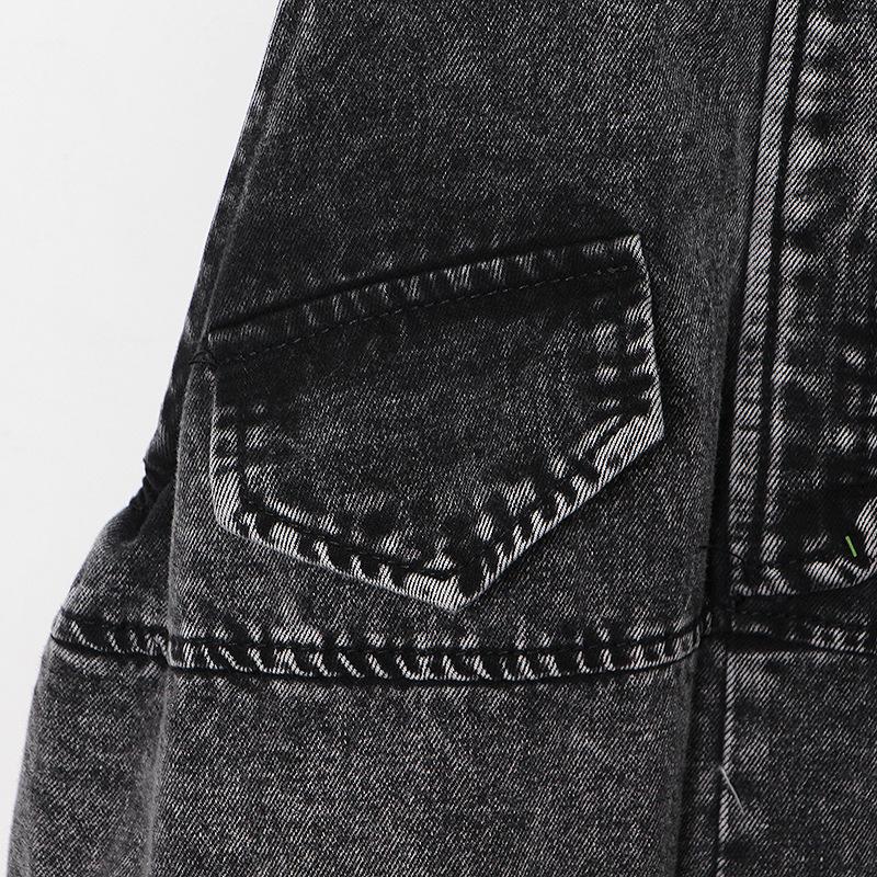 Tuta ampia di grandi dimensioni per le donne Tuta primaverile Tuta di jeans a vita alta