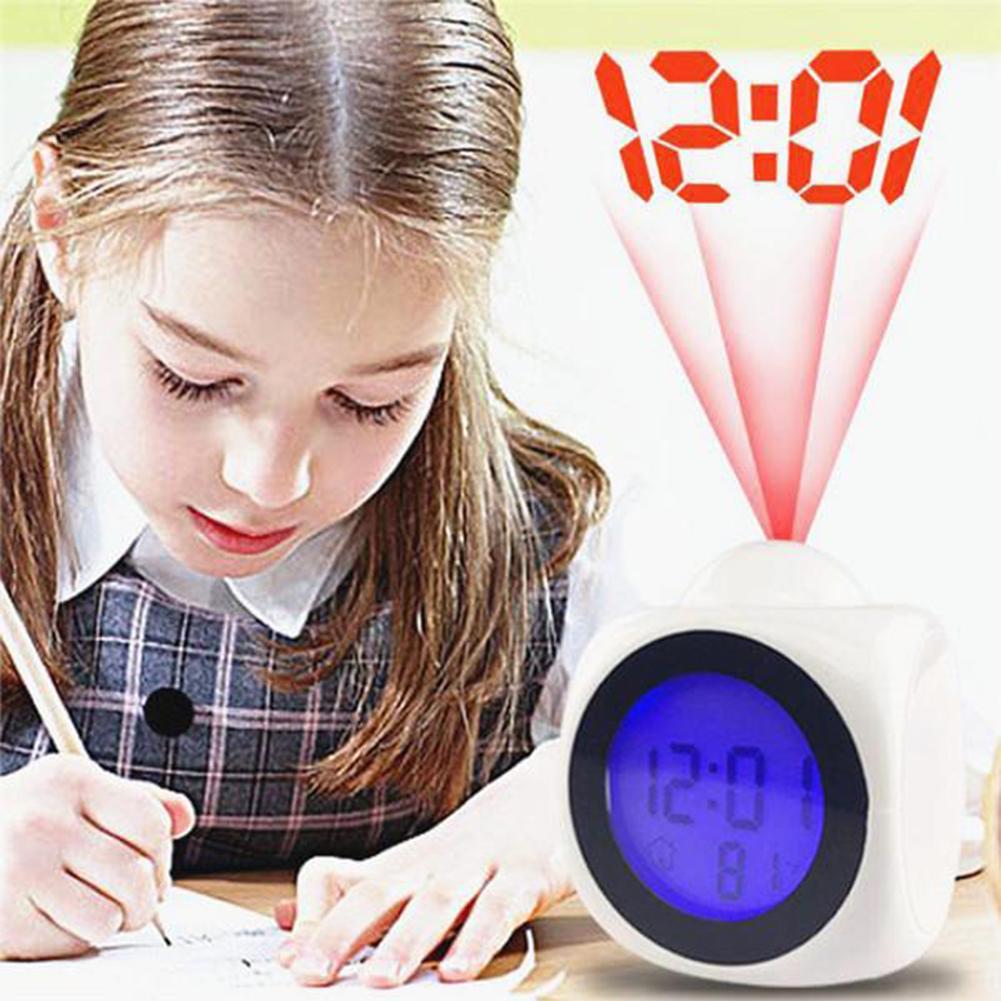 Projection Alarm Clock Ceiling Display Snooze Desk Table Clock Voice Multifunction Digital Projection Clock Temperature Display
