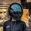 Fiberglass Retro Full Face Motorcycle Helmet for All Seasons - Unisex Winter Safety 3C Certified