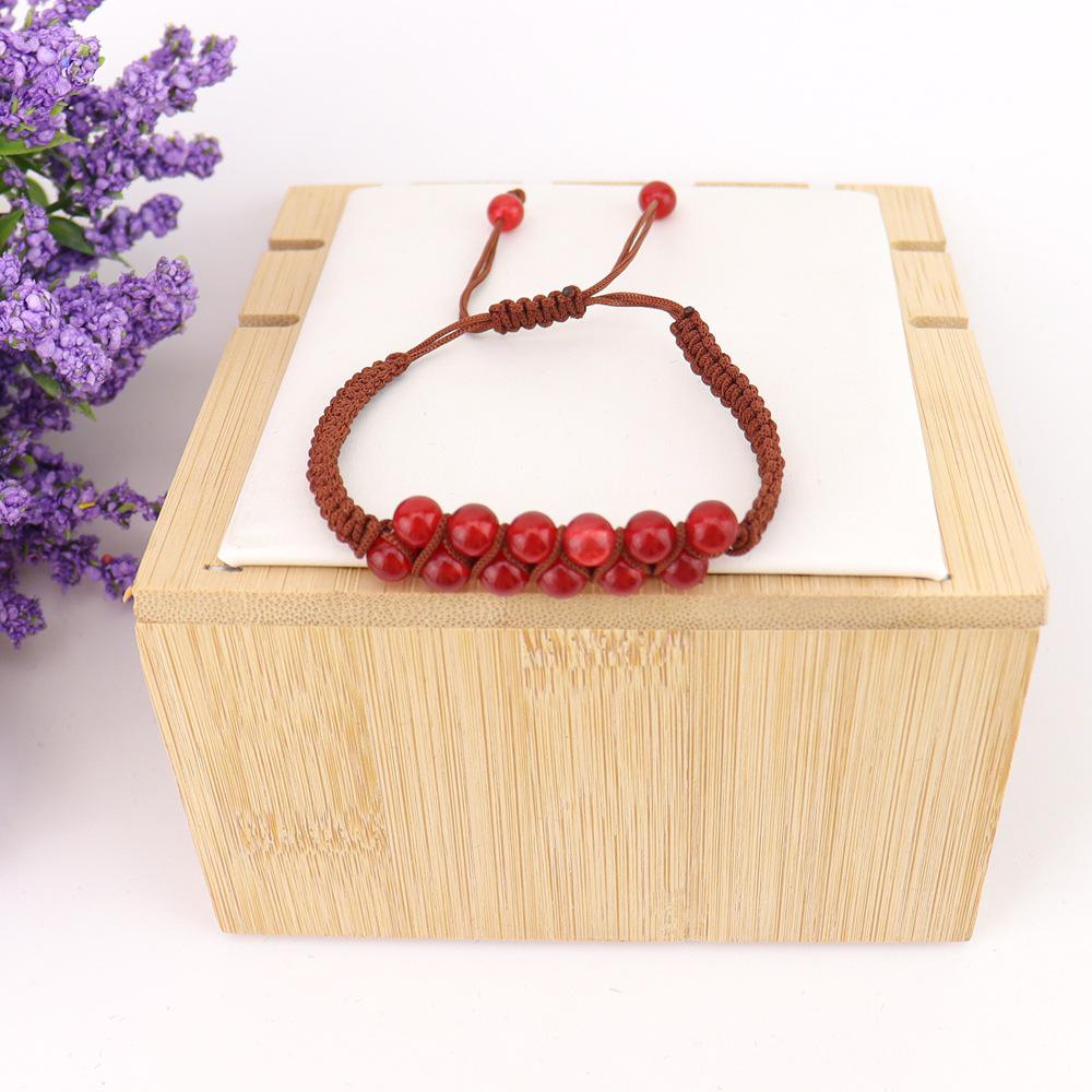 Bohemian Handwoven Double Row Crystal Stone Bracelet B102
