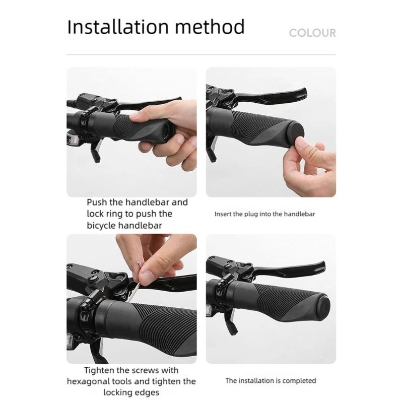 1pair Antiskid Bicycles Handlebars Grip Ergonomic Bike Handlebars Cover for Various Bike Models