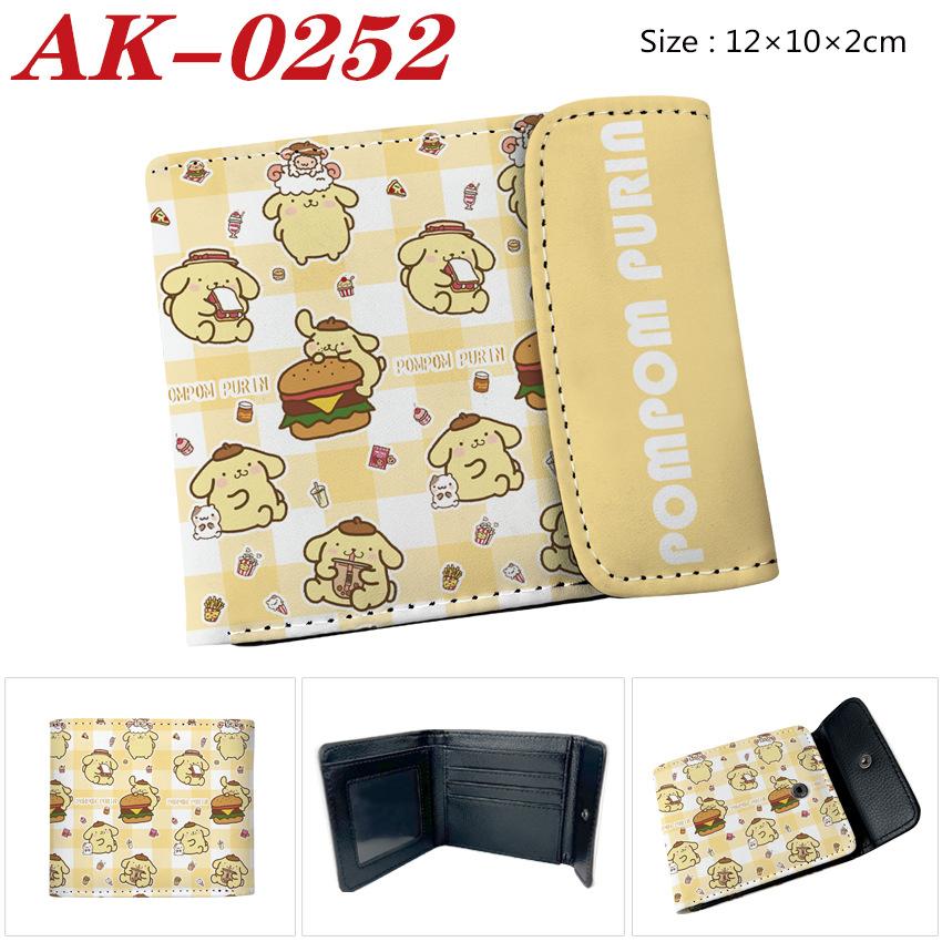 Sanrio Anime Wallet Cinnamoroll Kitty Melody Kuromi PU Leather Snap Closure