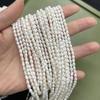 Natural White Rice Pearl Beads 2.8-3.2mm 36cm Small Irregular Loose Pearls For Beginner DIY Jewelry Making, Low Grade Cheap Practice Craft Pearls