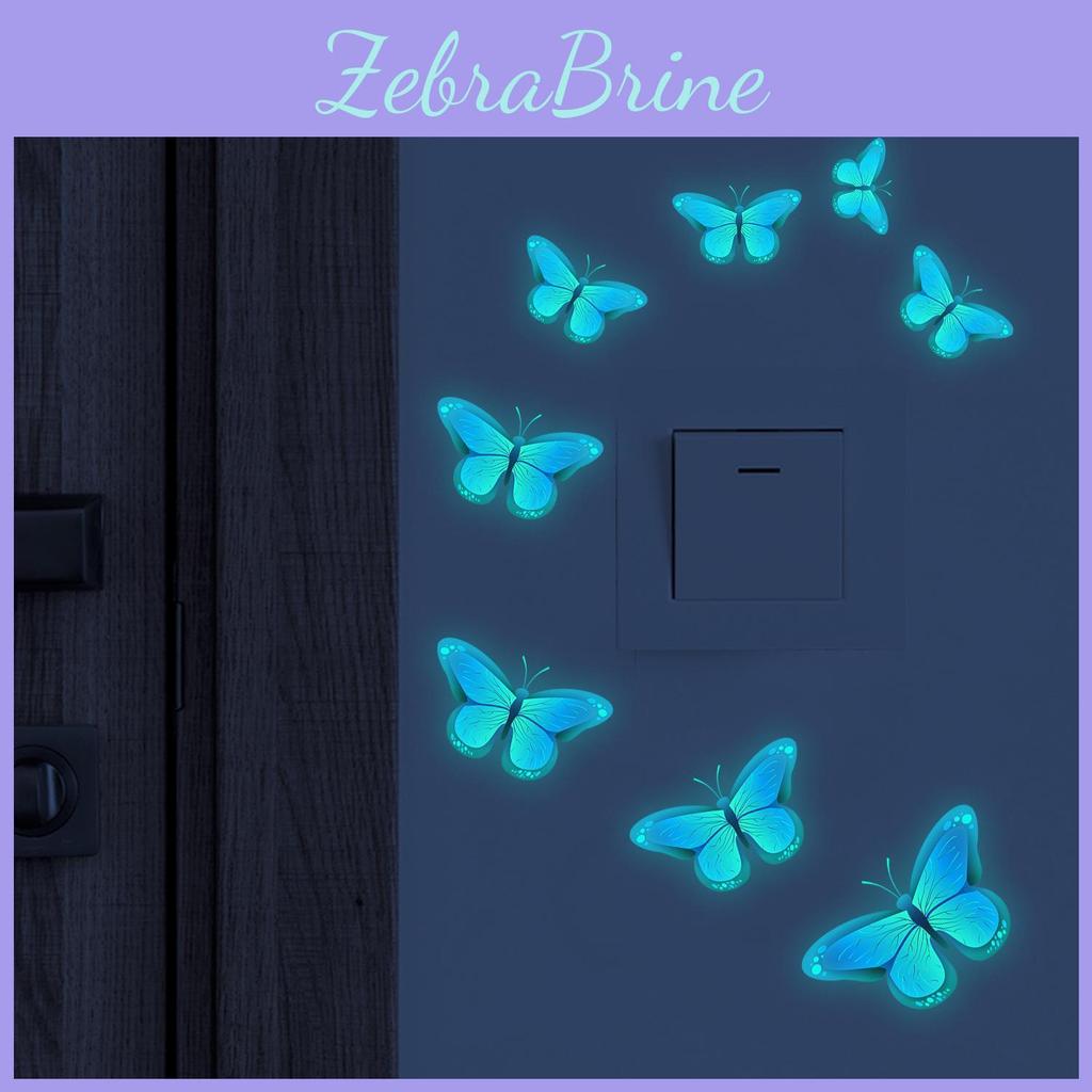 Luminous Stickers Butterfly Switch Decorative Wall Art For Bedroom And Living Room
