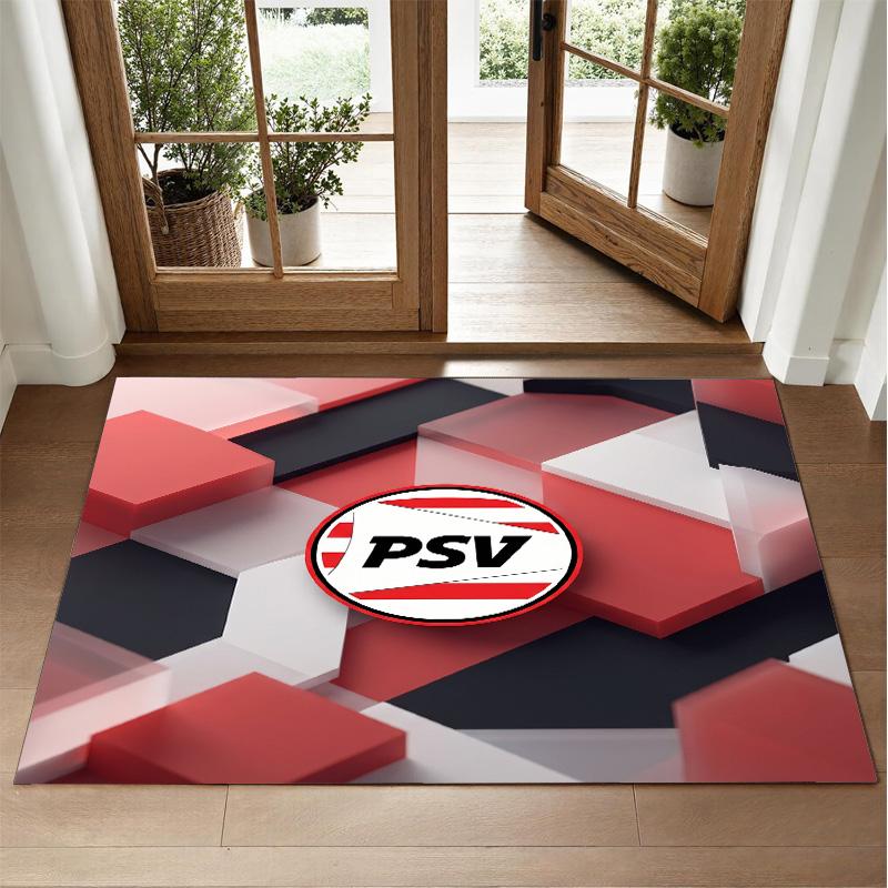 PSV Eindhoven FC Design Crystal Velvet Rug Soft Decorative Mat for Bedroom Entrance