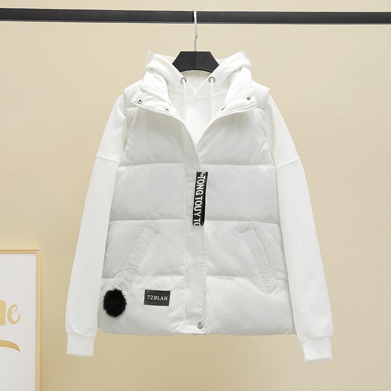 

Жилет женский короткий корейский осенне-зимний женский жилет майка женское пальто L белый