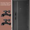 2Pcs Door Stopper Satin Nickel Adjustable Easy-installation with White Rubber Bumper Tips Durable Hinge Pin Door Stop