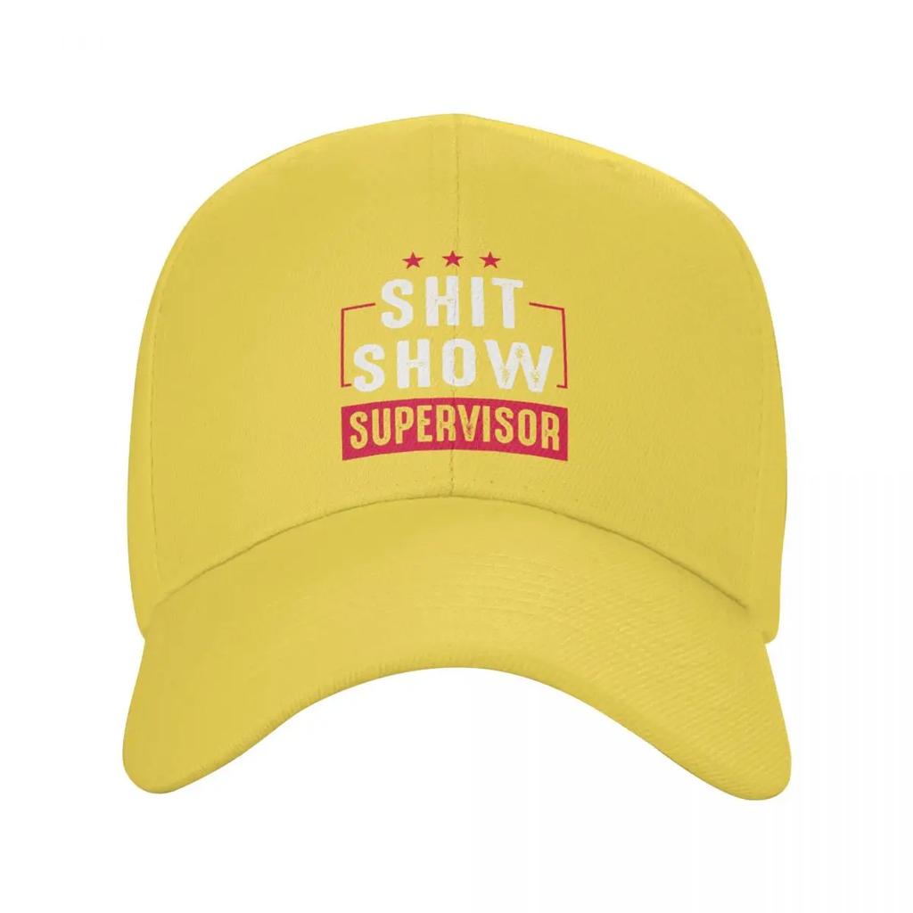 Custom Shit Show Supervisor Baseball Cap Women Adjustable Funny Black Humorous Sarcasm Quotes Dad Hat Streetwear Snapback Caps
