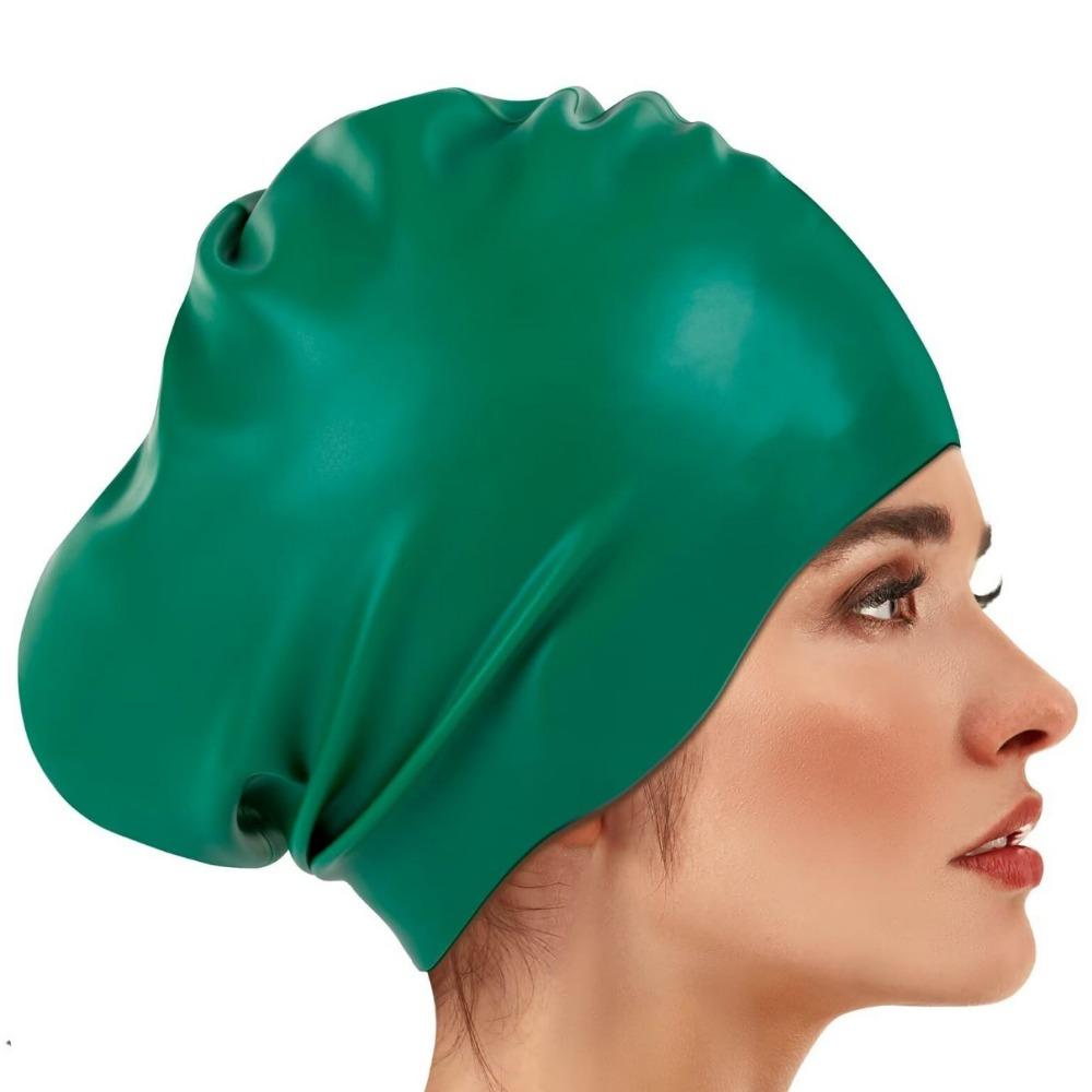 Elastic Waterproof Swim Cap Soft Snorkeling Cap Silicone Swim Headgear Spearfishing