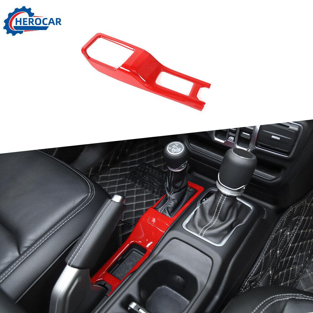 4WD Four Wheel Drive Gear Shift Panel Cover Frame for Jeep Wrangler JL&JT Red