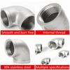 1/8" 1/4" 3/8" 1/2" 3/4" 1" Female X Male Thread Street Elbow 90 Degree Angled SS 304 Stainless Steel Pipe Fitting Connectors