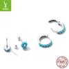 Simple Turquoise Flower Stud Earrings, Ear Buckles, Exotic Ethnic Style Stacked With 925 Tremella Jewelry In Stock.