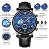 CHENXI 972 Men's Quartz Watch Luminous Moon Phase Chronograph Calendar Waterproof Leather Strap Luxury Business Watches