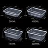 ZHONG GUANG 1000ml Disposable Rectangular Food Containers with Lids