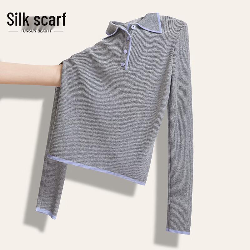 Women s Wool Blend Lapel Long-Sleeve Button Top One Size
