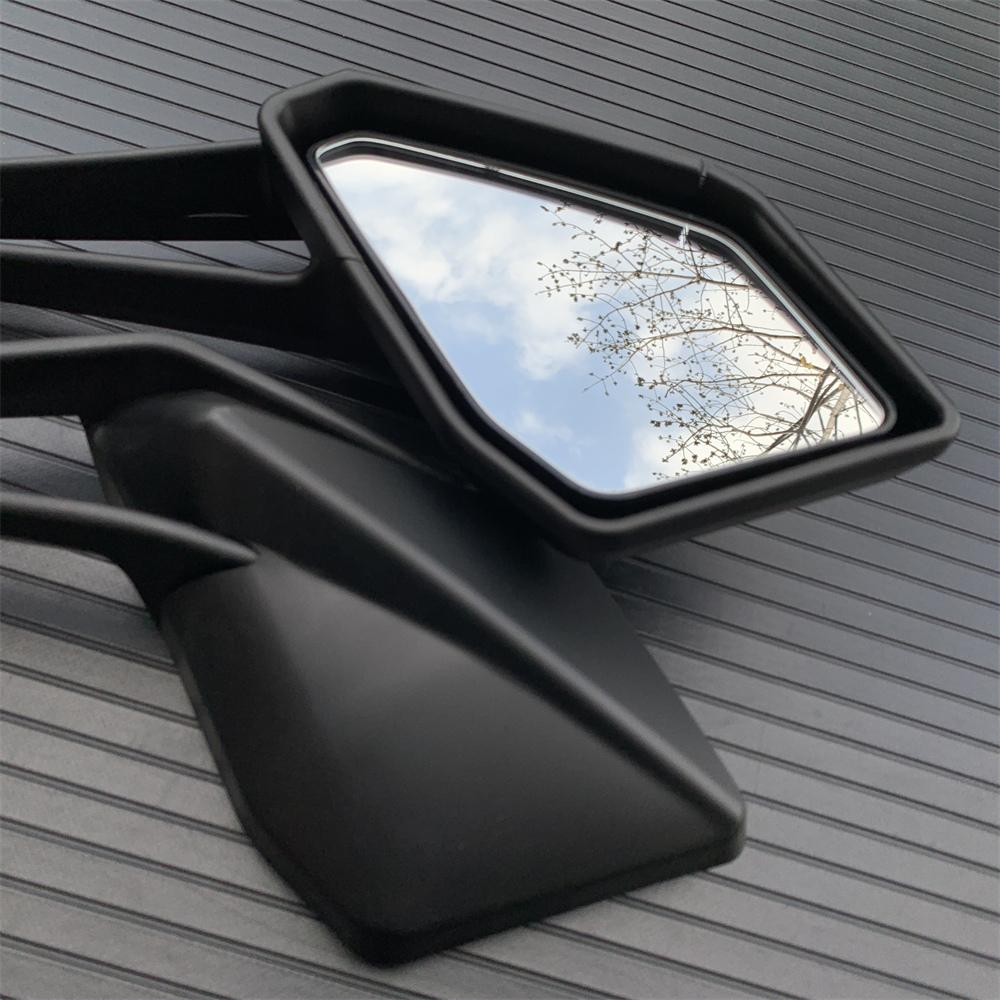 Black Motorcycle Pair Rear View Mirrors For Kawasaki Z1000 Z 1000 2014-2021