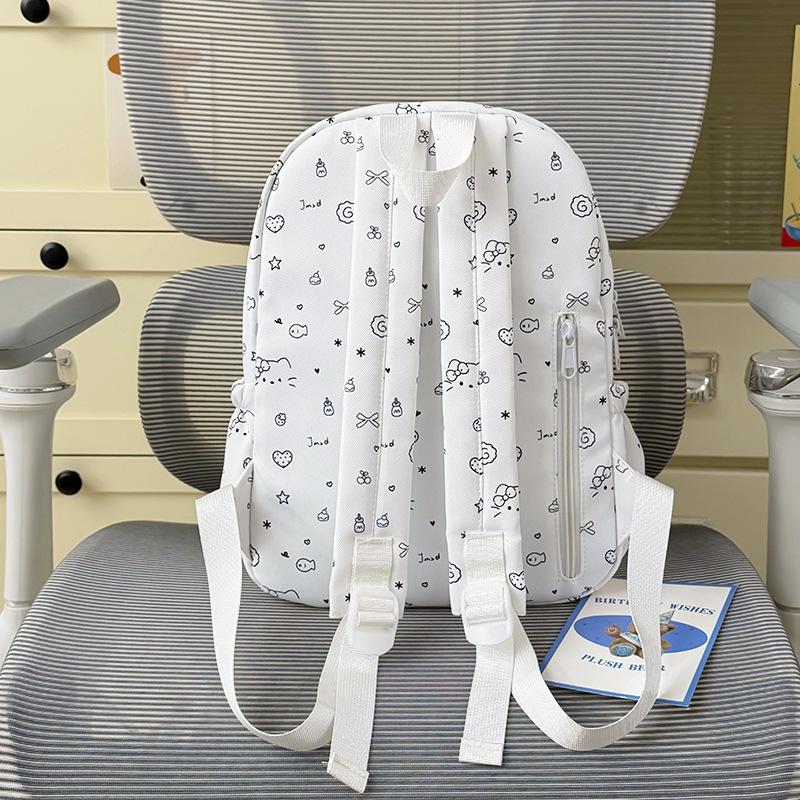 Schoolbag Milk Fufu Clear Light Blue Cute Cat Schoolbag Cute Little Fairy Summer Shopping Eye-catching Small Backpack