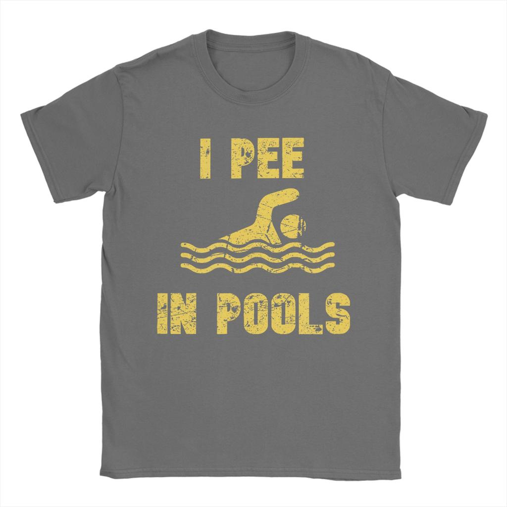 Ich Pisse in Pools Lustiges Urlaubs T-Shirt Sommer Baumwoll-T-Shirts Für Männer Mode Benutzerdefiniertes Logo T-Shirt Kurzärmelige Vintage Oberteile