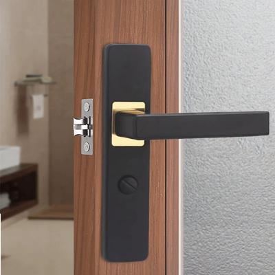 Toilet Door Lock, Aluminum Alloy Indoor Bathroom Door Handle, Single Tongue, Lock Accessories, Furniture Hardware, Keyless