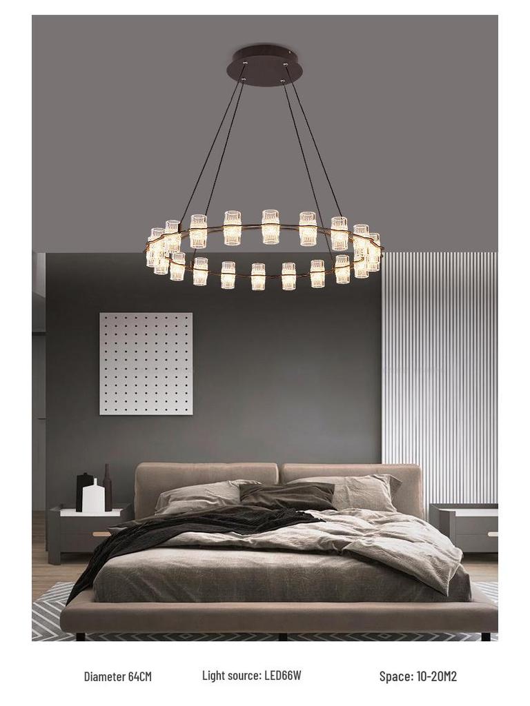 Postmodern Minimalist Chandelier for Living Room, Restaurant, or Bedroom - Italian Round Ring Design