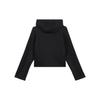 Nike Small Logo Dot Pattern Loose Fit Zip-Up Hoodie Women hoodies Black CZ1381-010