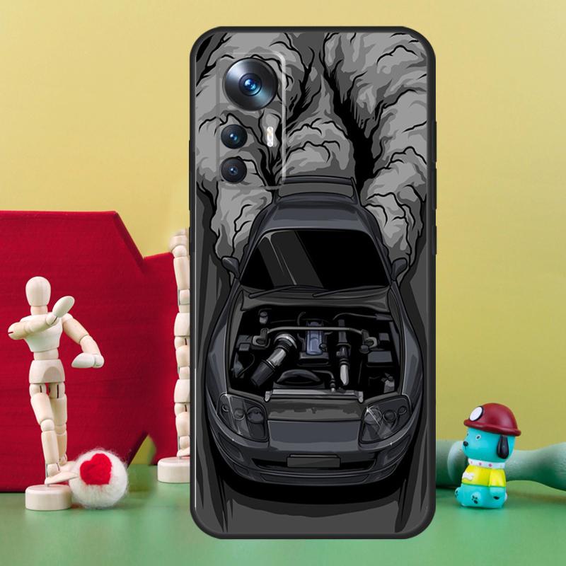 Sports Car JDM Drift Case For Xiaomi 15T 14T 13T Pro 13 14 15 Ultra 17 Pro Max POCO F5 F6 F7 X5 X6 X7 Pro Cover