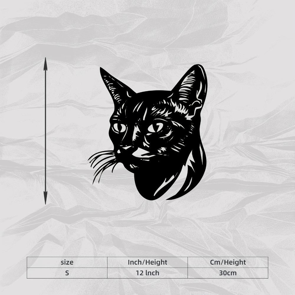 

Iron Cat Wall Art, Black Metal Sculpture, Leaping Kitten Decor, Rustproof Indoor Outdoor Mounted Mural, Garden Fence Living Room Gift for Cat Lovers S/30cm/12inch