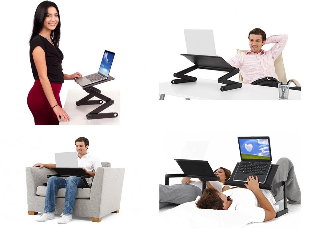 KKaMM Foldable Aluminum Laptop Computer PC Stand Stand, Desk, (48cm)