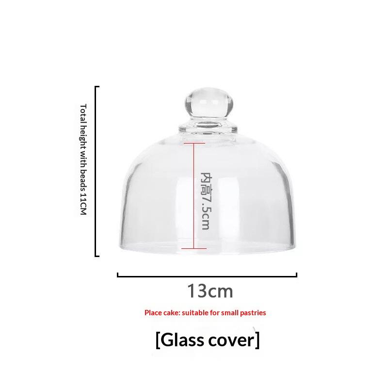 Dustproof Glass Cake Cover Food Grade Lead Free Clear Lid for Baked Goods Fruit Display