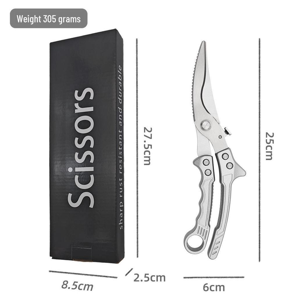 Stainless Steel Poultry Bone Scissors: Multifunctional Kitchen Shears for Chicken, Duck, Goose, and Meat